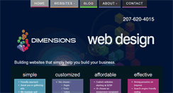 Desktop Screenshot of dimensionswebdesign.com