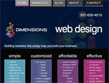 Tablet Screenshot of dimensionswebdesign.com